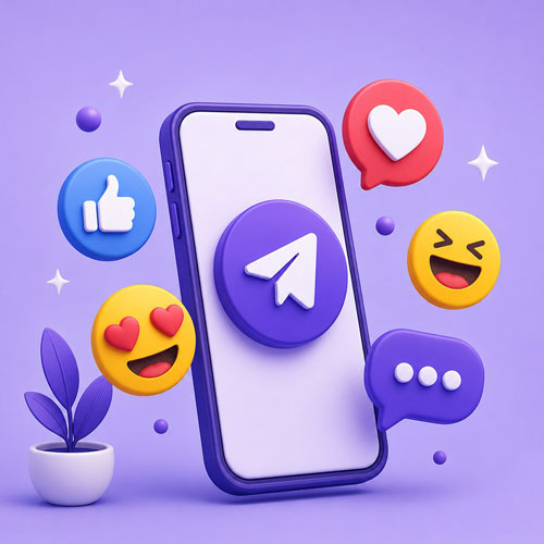خرید ری اکشن تلگرام